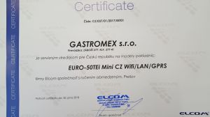 Registrační pokladna EURO 50TEi Mini EET WIFI - Jednopásková + Samolepka na provozovnu ZDARMA ELCOM
