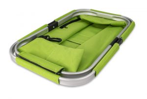 Nákupní skládací košík 46 x 28 x 23 cm zelený - zelená HomeLife