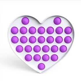 Pop it - Fidgetová antistresová hra - fialové srdce abeceda GMEX