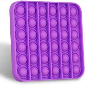 Pop it - Fidgetová antistresová hra - fialový čtverec GMEX