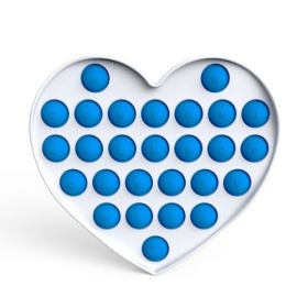 Pop it - Fidgetová antistresová hra - modré srdce abeceda GMEX