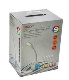 Solight WO39 LED stolní lampička stmívatelná, 6W, 256 barev, atmosférické podsvícení