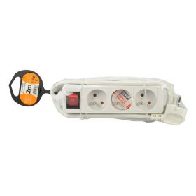 Solight prodlužovací kabel PP11, 3 zásuvky, bílý, vypínač, 2m
